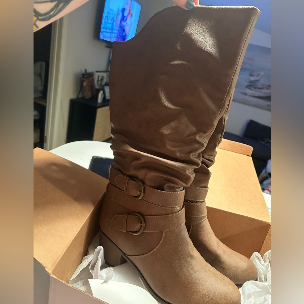 Journee Wide Calf Boots - Size 9.5 W